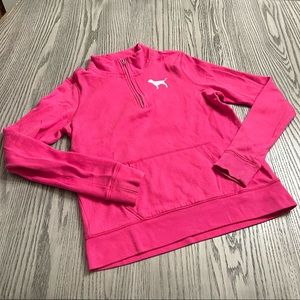 PINK 1/4 zip sweatshirt